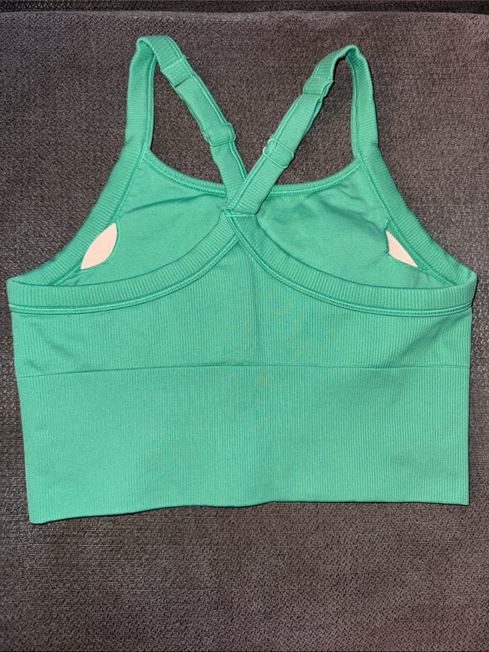 ALO Yoga Green Ribbed Racerback Top - Picture 3 of 3